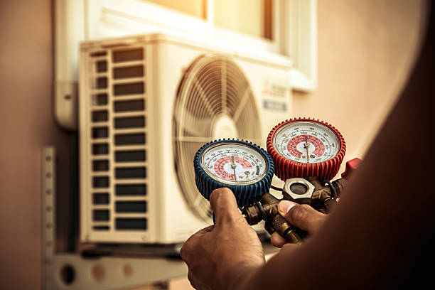 Professional Hvac technician working in Easton, MD